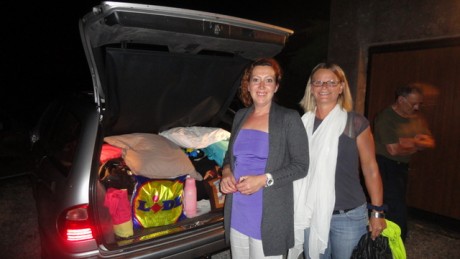 Sandrine et Christelle sur le départ